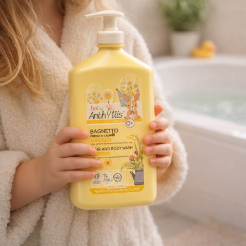 BABY ANTHYLLIS – Delikatny Bio Płyn do Kąpieli i Szampon 2w1 BEZ ŁEZ 500 ml