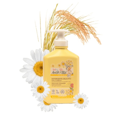 BABY ANTHYLLIS Delikatny Bio Płyn do Mycia Twarzy, Rąk i Higieny Intymnej dla Dzieci i Niemowląt 300 ml