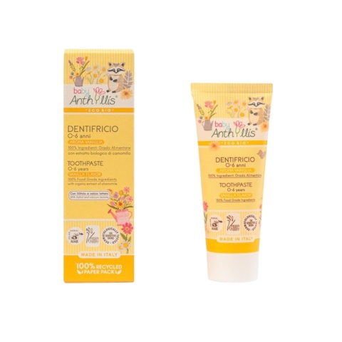 BABY ANTHYLLIS Bio pasta do zębów dla dzieci bez fluoru waniliowa 75 ml