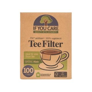 IF YOU CARE Filtry do Herbaty MAŁE, Kompostowalne, FSC, 100 szt.