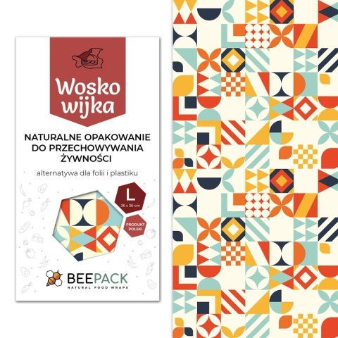 BeePack Woskowijka L 36x36 cm GEOMETRIA
