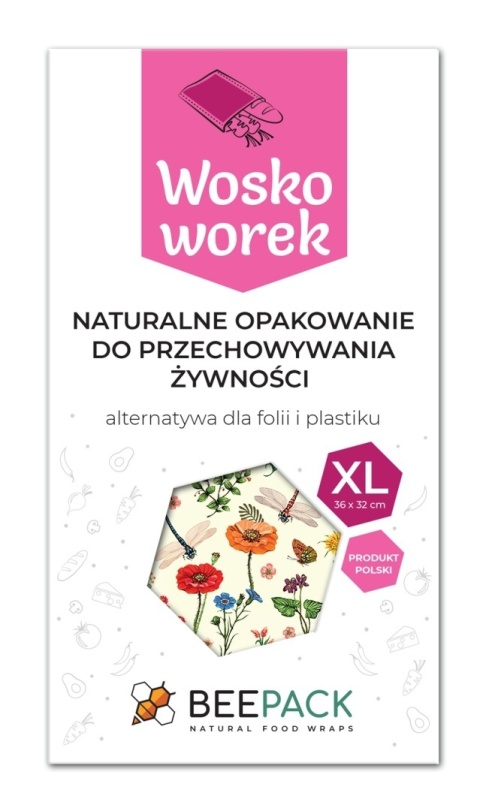BeePack Woskoworek XL 36x32 cm – ŁĄKA