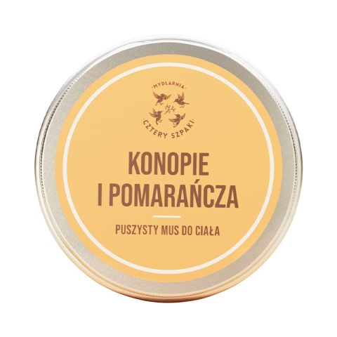 CZTERY SZPAKI Mus do ciała konopie i pomarańcza 150 ml