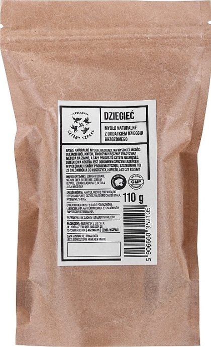 CZTERY SZPAKI Mydło dziegciowe w kostce - na problemy skórne 110 g