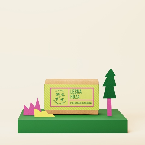 CZTERY SZPAKI Mydło w kostce Leśna Róża 110 g
