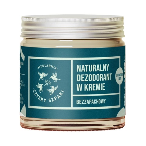 CZTERY SZPAKI Naturalny dezodorant w kremie bezzapachowy z dodatkiem sody 60 ml Data Ważności: 02.10.2026