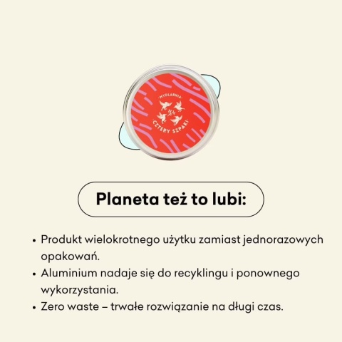 CZTERY SZPAKI Puszka na szampon/odżywkę GRANATOWO-RÓŻOWA