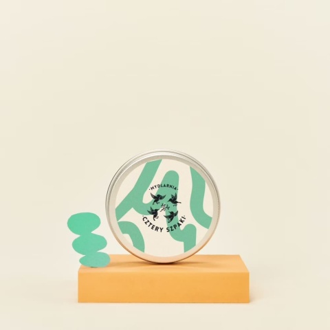 CZTERY SZPAKI Puszka na szampon/odżywkę KREMOWO-MIĘTOWA