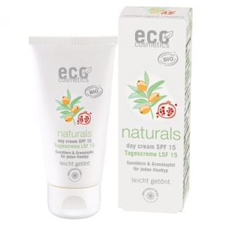 ECO COSMETICS Naturals Krem na dzień SPF 15 LEKKO TONOWANY Granat, rokitnik 50 ml