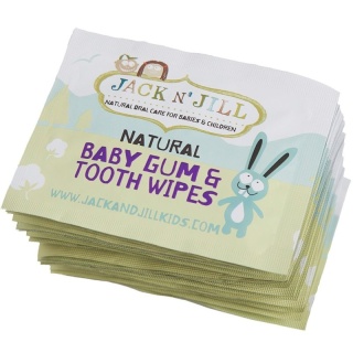 JACK N' JILL Naturalne Chusteczki do Mycia Dziąseł Niemowląt 25 szt.