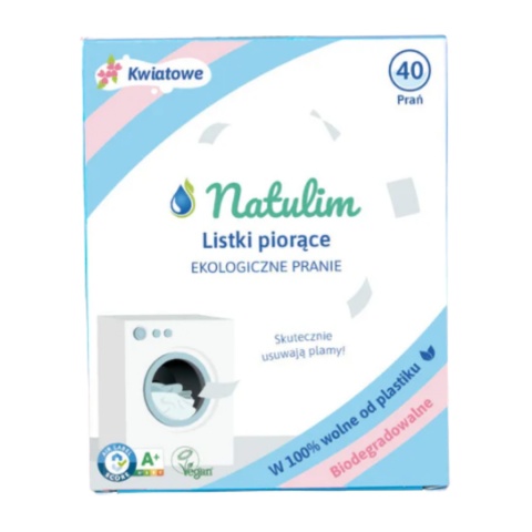 NATULIM Eko Listki do Prania Kwiatowe – 40 prań