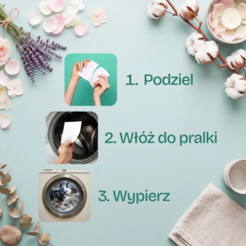 NATULIM Eko Listki do Prania Kwiatowe – 40 prań