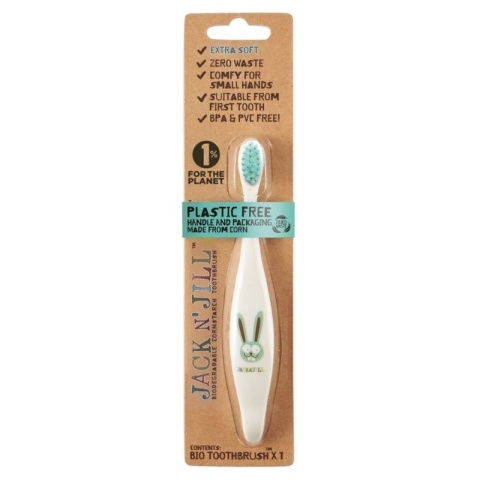 JACK N' JILL Biodegradowalna Szczoteczka do Zębów dla Dzieci „Króliczek”