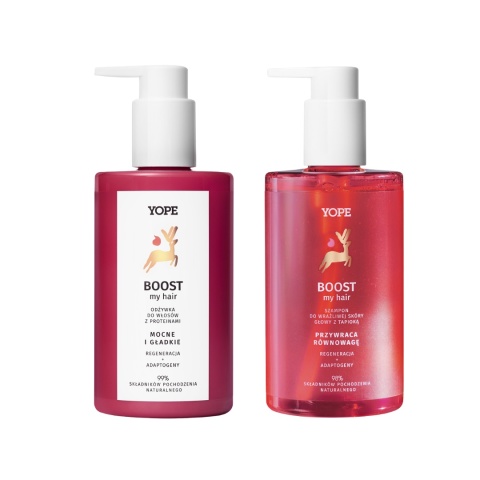 YOPE Zestaw BOOST Szampon + Odżywka z Proteinami 2 x 300 ml