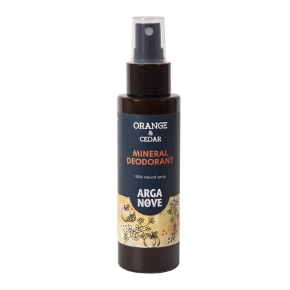 ARGANOVE Naturalny dezodorant mineralny do ciała Pomarańcza & Cedr z olejem arganowym 100 ml