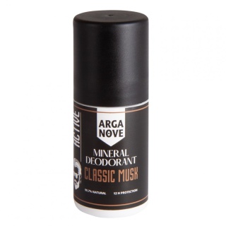 ARGANOVE Naturalny dezodorant mineralny Classic Musk z olejem arganowym Roll-On 50 ml