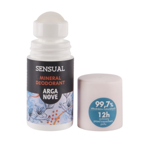 ARGANOVE Naturalny dezodorant mineralny Sensual z olejem arganowym roll-on 50 ml