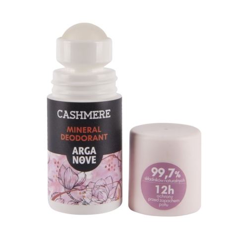 ARGANOVE Naturalny dezodorant mineralny Cashmere z olejem arganowym roll-on 50 ml