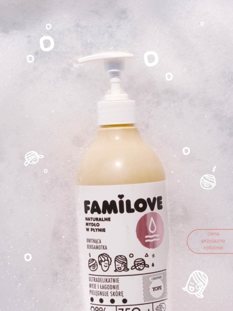 FAMILOVE Mydło w Płynie – Kwitnąca Bergamotka 750 ml