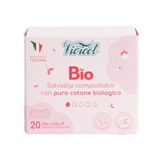 VIVICOT BIO Wkładki higieniczne, SKŁADANE, z organicznej bawełny, niebielone chlorem 20 sztuk