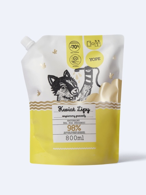 YOPE Zestaw Refill Żeli pod Prysznic: Kwiat Lipy + Yunnan 2×800 ml