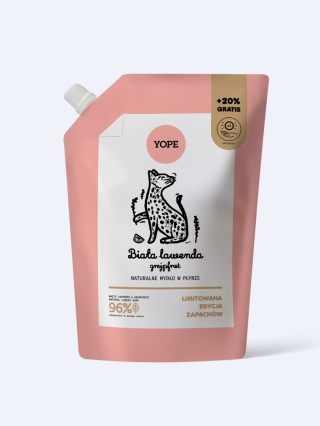 YOPE Refill Mydło Biała Lawenda & Grejpfrut 600 ml