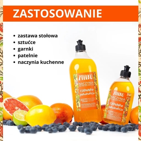 ZIELKO NACZYNIA Płyn do mycia Czerwona Pomarańcza 1000 ml