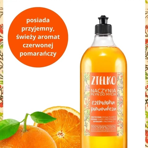 ZIELKO NACZYNIA Płyn do mycia Czerwona Pomarańcza 1000 ml