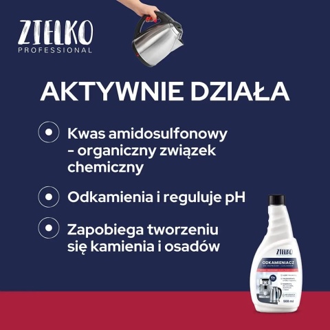 ZIELKO Odkamieniacz Płyn do czyszczenia ekspresów i czajników 500 ML