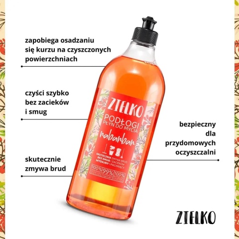 ZIELKO Płyn do podłóg RABARBAR 1000 ml