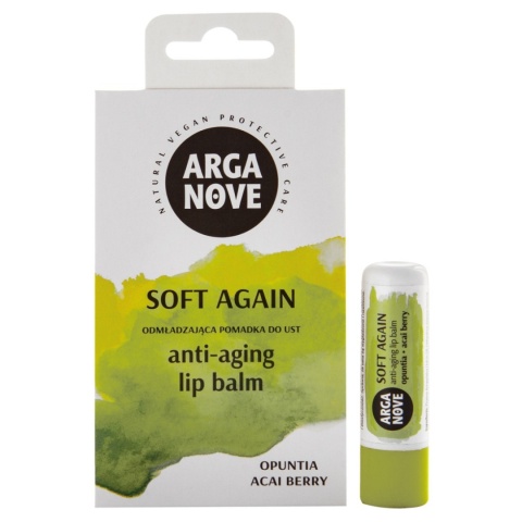 ARGANOVE Naturalna Pomadka Odmładzająca do Ust Opuncja i Jagody Acai – 4,4 g