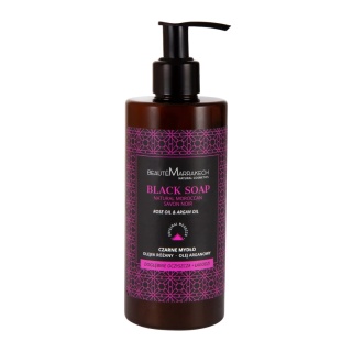 BEAUTE MARRAKECH Naturalne Czarne Mydło Różane Savon Noir w Płynie – 280 ml