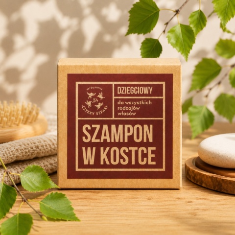 CZTERY SZPAKI Dziegciowy szampon w kostce 75 g