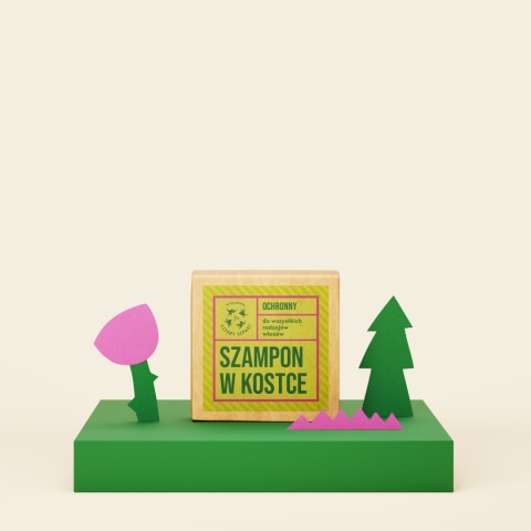 CZTERY SZPAKI Leśna Róża Ochronny Szampon w Kostce do Włosów Farbowanych 75 g