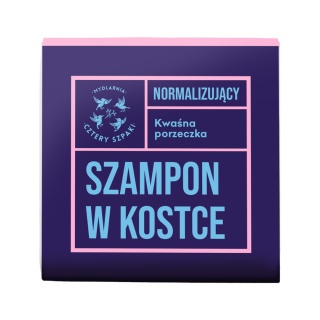 CZTERY SZPAKI Normalizujący Szampon w Kostce Kwaśna Porzeczka 75 g
