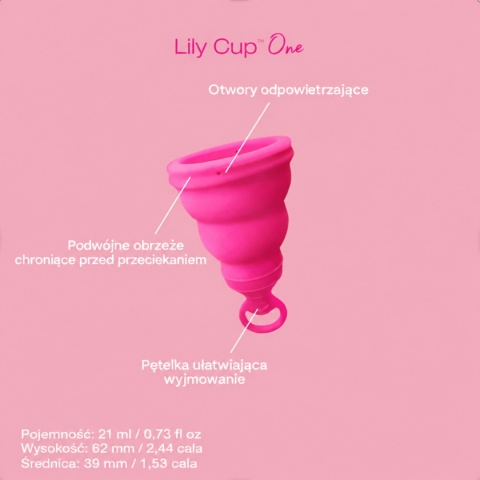 INTIMINA Lily Cup One – Kubeczek Menstruacyjny dla Początkujących, 21 ml