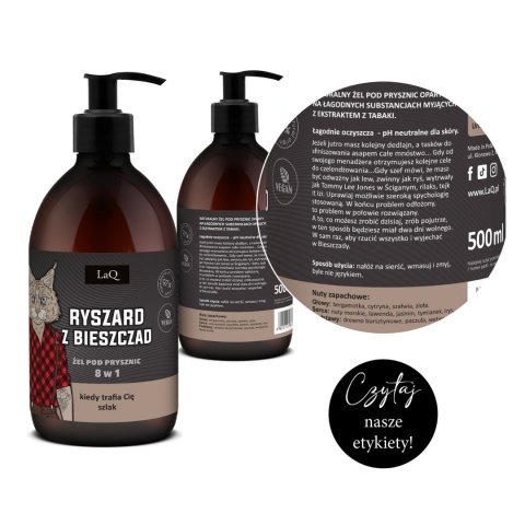 LAQ Męski Żel Pod Prysznic 8w1 Ryszard z Bieszczad 500 ml
