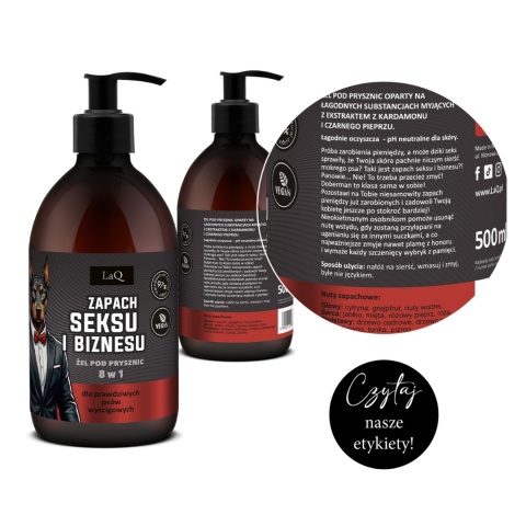 LAQ Męski Żel Pod Prysznic 8w1 Zapach Seksu i Biznesu 500 ml