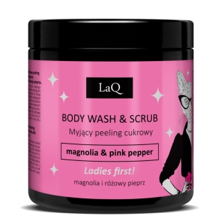 LAQ Myjący Peeling Cukrowy Magnolia i Różowy Pieprz 220 g