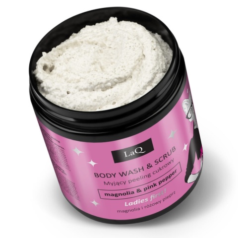 LAQ Myjący Peeling Cukrowy Magnolia i Różowy Pieprz 220 g