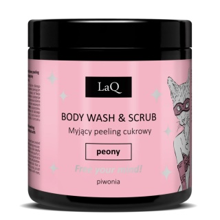 LAQ Myjący Peeling Cukrowy Piwonia 220 g