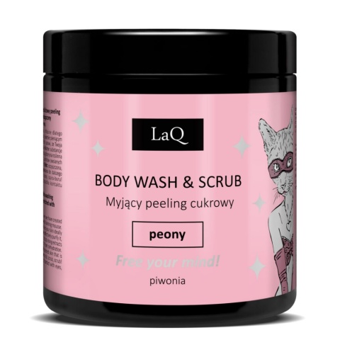 LAQ Myjący Peeling Cukrowy Piwonia 220 g