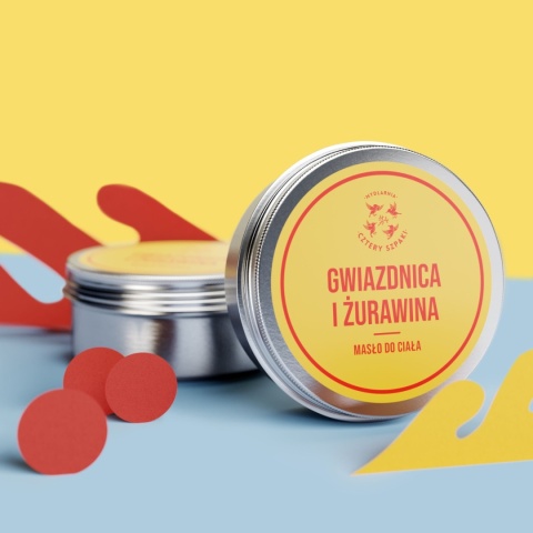 CZTERY SZPAKI Masło do Ciała Gwiazdnica i Żurawina 150 ml
