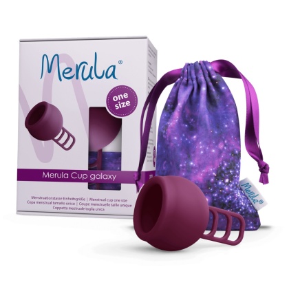 MERULA CUP Galaxy Kubeczek Menstruacyjny One Size – Fioletowy, 38 ml