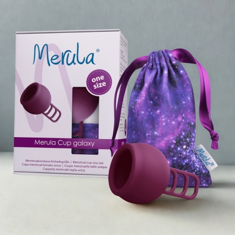 MERULA CUP Galaxy Kubeczek Menstruacyjny One Size – Fioletowy, 38 ml