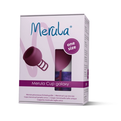 MERULA CUP Galaxy Kubeczek Menstruacyjny One Size – Fioletowy, 38 ml