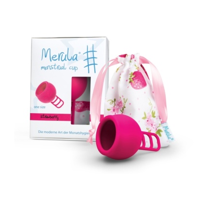 MERULA CUP Strawberry Kubeczek Menstruacyjny One Size – Różowy, 38 ml
