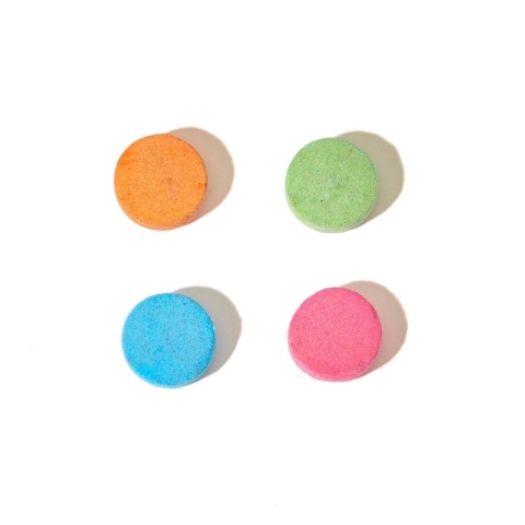 MINI U Fizzy Plops – Kolorowe Tabletki do Kąpieli dla Dzieci, 4 Kolory – 40 × 3 g