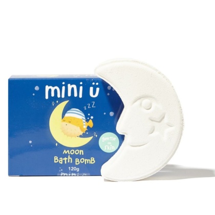 MINI U Księżyc – Musująca Kula do Kąpieli dla Dzieci – 120 g