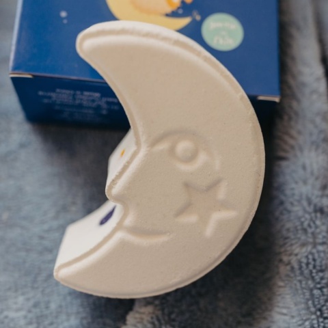 MINI U Księżyc – Musująca Kula do Kąpieli dla Dzieci – 120 g